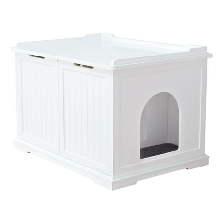 - Trixie Pet Wooden Pet House and Cat Litter Box, Extra Large, White