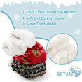 thumbnail image 5 of Women's Fuzzy Thick Winter Warm Socks - Fleece Lined Thermal Fluffy With Grips for Home - 3 Pairs, 5 of 5