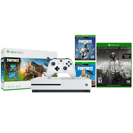 Xbox One S Battle Royale PUBG Bonus Bundle: Fortnite, Eon Cosmetic, 2,000 V-Bucks, Playerunknowns Battlegrounds and Xbox One S 1TB Gaming Console  (Best Console Ps4 Or Xbox One)