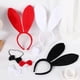 thumbnail image 4 of Rabbit Ear Hair Hoop Tail Bow Tie Set for Halloween Cosplay Party Masquerade Nightclubs Headwear Cosplay Props White, 4 of 4