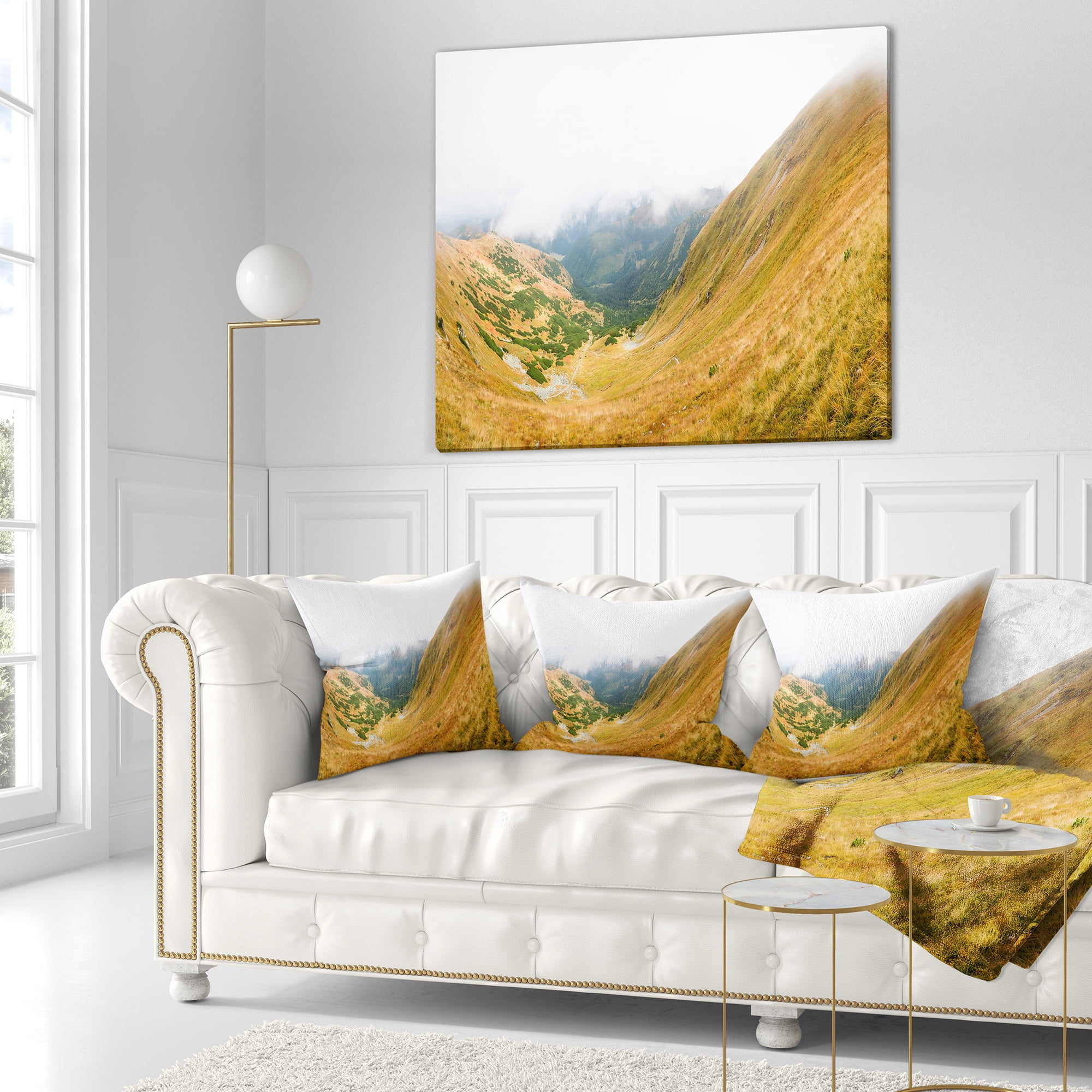 Designart View from Volovec at Tatras - Landscape Printed Throw Pillow - 16x16