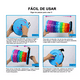 thumbnail image 4 of Banco Retráctil Taburete Plegable Portátil Telescópic Correa Sky Blue Rainbow MULTICOLOR, 4 of 5