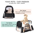 thumbnail image 3 of Easter Cat Carrier Bag - Premium Fabric 900D Oxford Cloth - Sherpa Base - Nylon Webbing - 17x10x11.8 in - Ideal for Travel - Durable and Comfortable - Pet Accessory for Cats, 3 of 7
