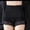 Black, variant on Xdegoge Floral Lace Boyshorts for Women High Waisted Tummy Control Panties Seamless Body Shaper Underwear Elegant Breathable Soft Stretch Briefs for Everyday Wear