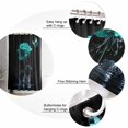 thumbnail image 6 of Shower Curtain Turquoise Rose Bathroom Curtains with Hooks, Waterproof Fabric Butterfly Splash Black Bath Shower Curtains Set for Bathroom Bathtubs Decor 36x72 Inch, 6 of 8