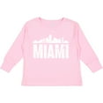 thumbnail image 3 of Inktastic Miami Skyline Grunge Boys or Girls Long Sleeve Toddler T-Shirt, 3 of 5