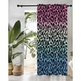 thumbnail image 3 of Animal Gradient Thermal Insulated Blackout Curtains for Bedroom 45 Length Leopard Print Room Darkening Curtain 1 Panel Grommet Window Curtain Drape for Living Room Nursery Room, 3 of 7