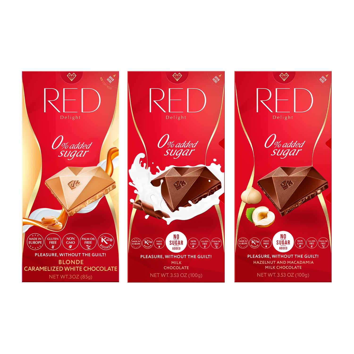 RED Chocolate 12 Bar Variety Pack