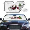 thumbnail image 2 of Balery Vintage Buffalo Plaid Christmas Camper Print Car Windshield Sun Shade,Windshield Sunshade for Car Pickup Truck SUV Accessories-Medium, 2 of 7