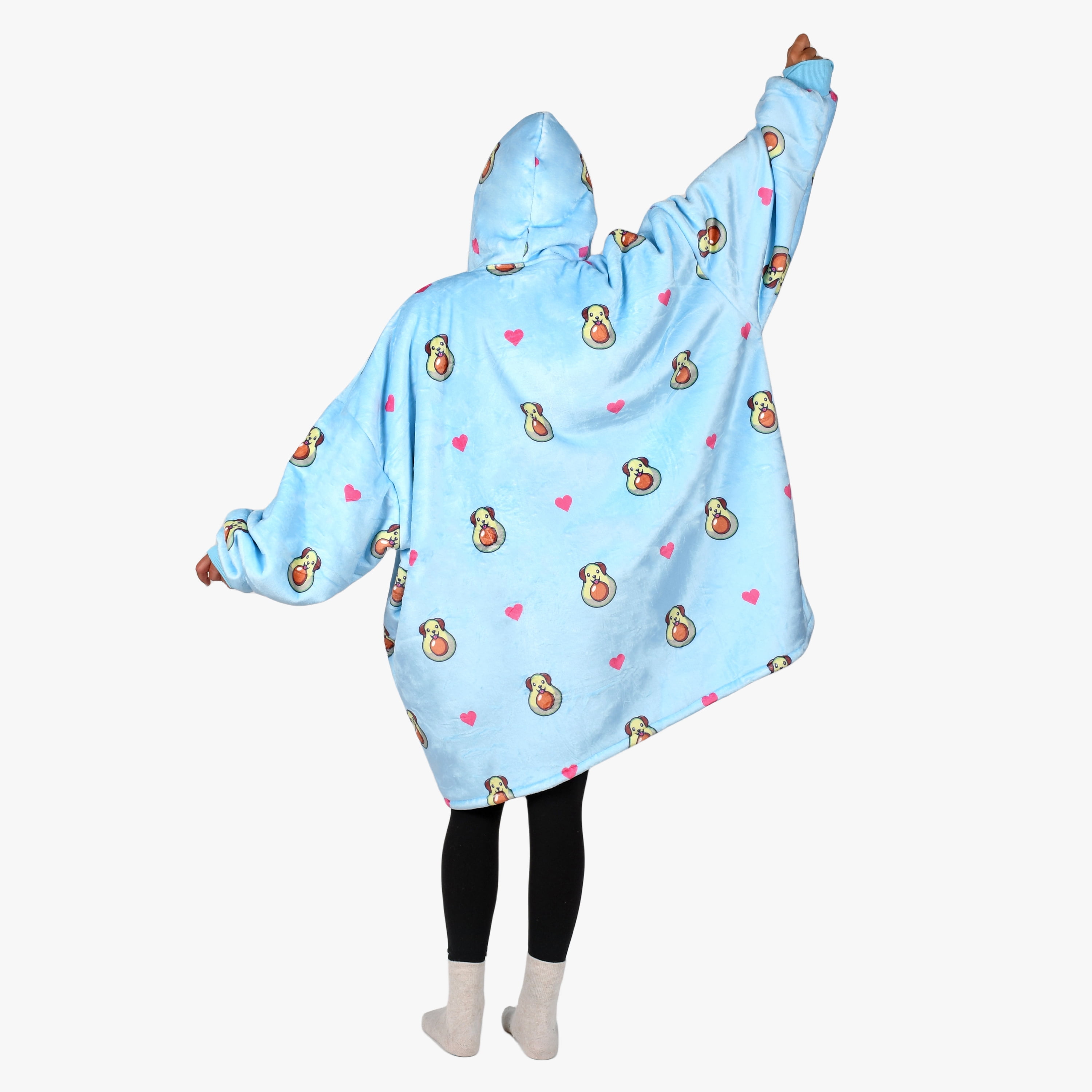 Tirrinia Oversized Blanket Hoodie, Wearable Fluffy Sherpa Blanket, Cozy Sweatshirt Blanket Gift for Adult Women Men Girlfriend