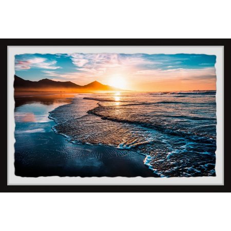 Sunset Wall Art Print - Framed Canvas Painting for Living Room Decor - Home Accent Wall Hanging