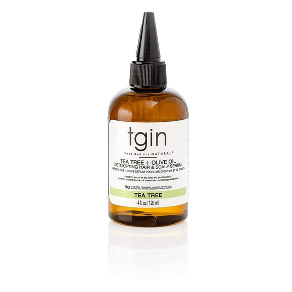 Tgin Tea Tree + Olive Oil Detoxifying Hair and Scalp Serum 4 fl oz