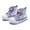 Purple, variant on Toddler and Little Kid High Top Canvas Sneakers - Color-Shifting Flip Sequins for Sparkly Playtime Fun