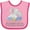 Pink and Fuchsia, variant on Inktastic My Grandma Loves Me to the Moon and Back Elephants in Clouds Boys or Girls Baby Bib