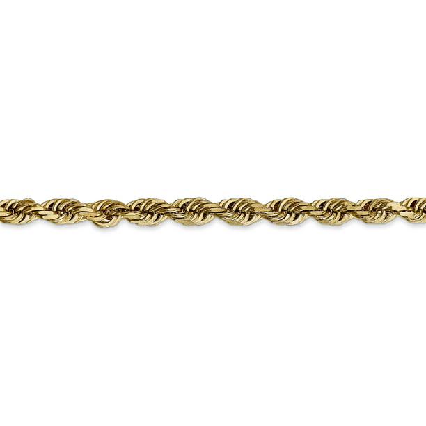 Saris And Things 14k Yellow Gold 4.5mm Diamond Cut Quadruple Rope Chain 24 Inch Other 24