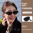 thumbnail image 2 of Gafas de sol plegables Gafas de sol a prueba de rayos ultravioleta Gafas de sol de moda para exteriores con forma de ojo de gato para mujer de estilo europeo y americano, 2 of 6