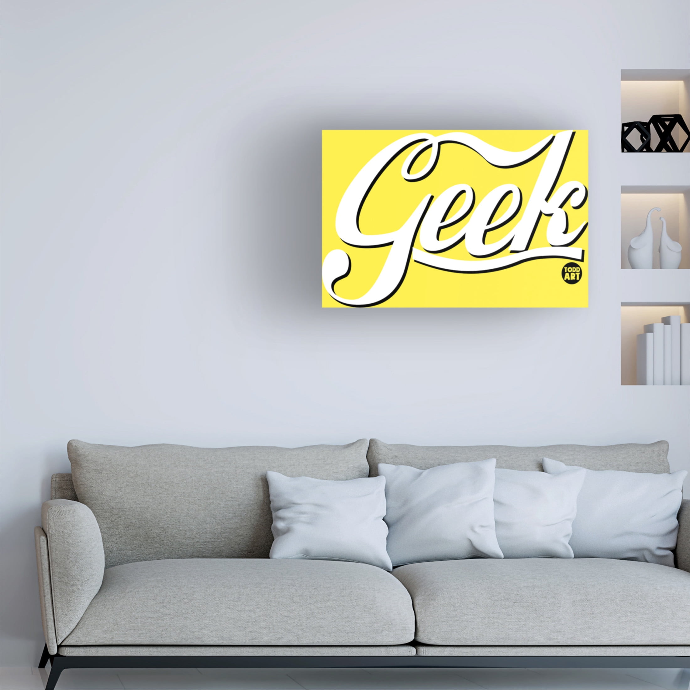 Canvas Wall Art - toddart 'Geek' Wall Art for Living Room, Bedroom, or Office Décor by Trademark Fine Art - 47 x 30 Inches
