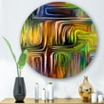 thumbnail image 2 of Designart 'Colour Spiral Fusion I' Modern Circle Metal Wall Art 23x23 - Disc of 23, 2 of 5