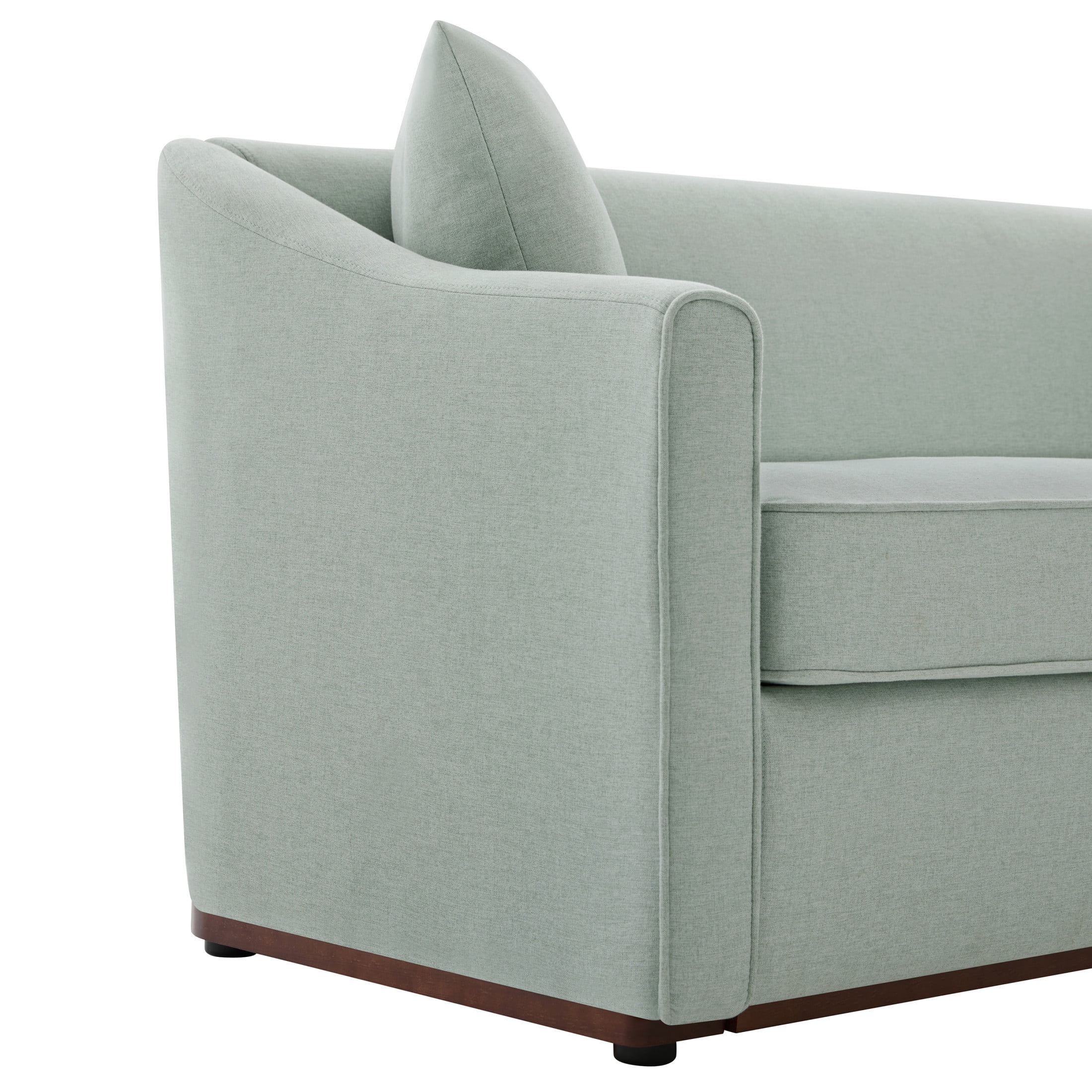 Christopher Knight Home 75.78" Modern Chenille Upholstered 3-Seater Sofa with Throw Pillows, Blue
