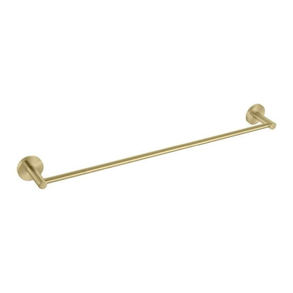 24in Brass Towel Bar - Modern Bathroom Towel Holder, Brushed Gold Finish, Wall Mounted Towel Hanger