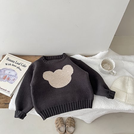 

Boys’ sweater Autumn and winter Newborn clothes Boys and girls’ cute bear knitting sweater coat