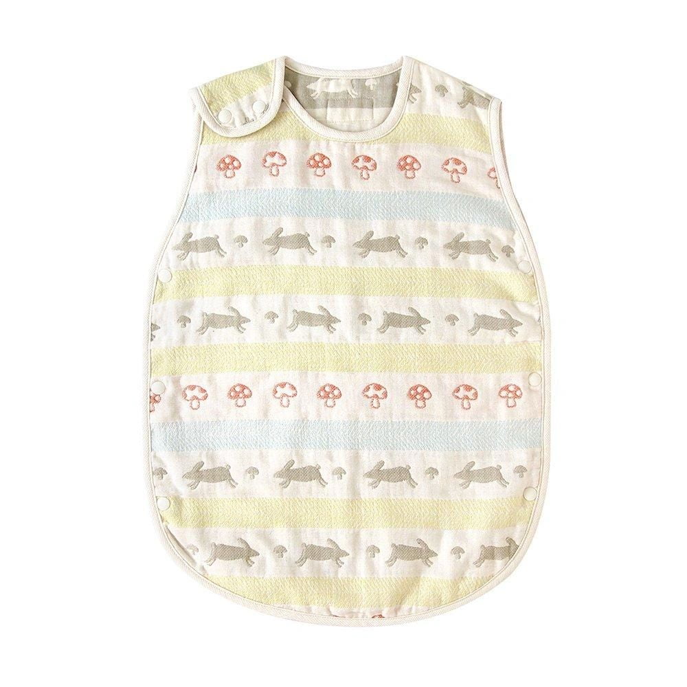 FC Design Six-Layered Gauze Sleeping Bag Wearable Blankets - Bunny (0-3Y)