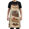 thumbnail image 4 of Yayeee Chief Kitchen Apron with Pockets for Cooking Water Resistant Unisex Adjustable Neck Strap, Brown Cakes, 4 of 7