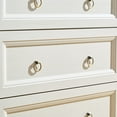 thumbnail image 5 of PORKISS 6 Drawer Dresser for Bedroom, Wooden Chest of Drawers with Metal Round Handle, Farmhouse Rustic Tall Storage Organizer for Adults, Living Room, Hallway, White, 5 of 9