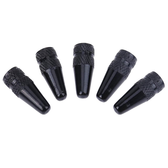 Sywqhk Tapas de válvula de alta presión de aluminio Presta para bicicleta, 5 uds., cubiertas antipolvo (negro) Sywqhk Alta Calidad