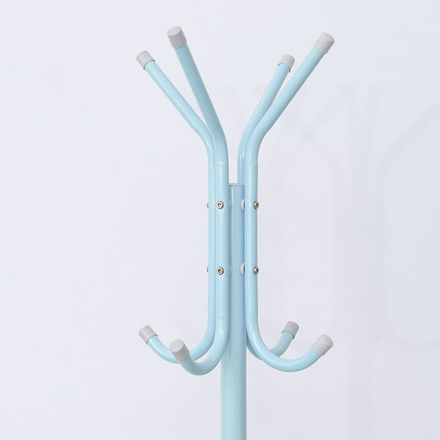 SHOWERORO Hanging Garments Rack Metal Clothes Organizer Blue 1Pack