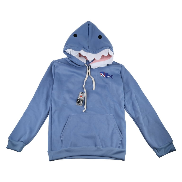 Jacket with clearance teeth on hoodie