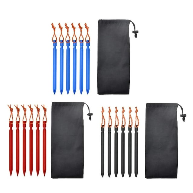 Paquete de 18 Clavos de aluminio Cola estacas de carpa aleación de aluminio
