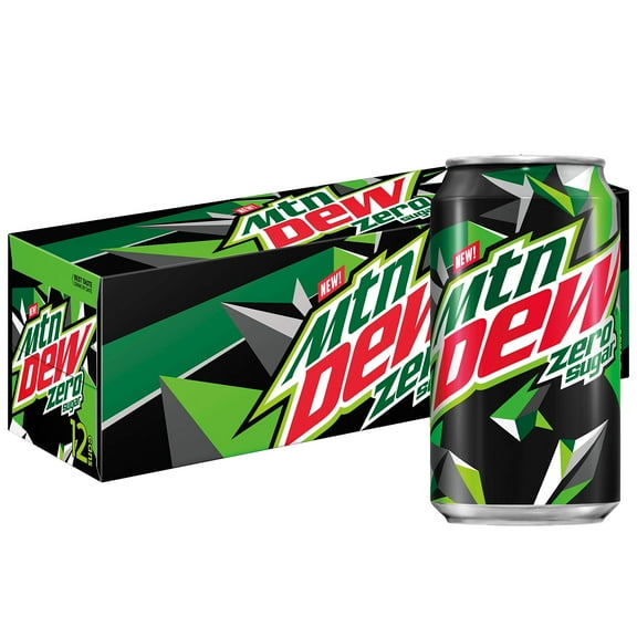 Mountain Dew Zero Sugar Soda, 12Oz Cans (12 Pack)