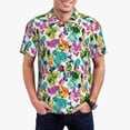 thumbnail image 1 of Balery Watercolor Flowers Camisa Polo de Hombre con Estampado, de Manga Corta y Tejido Medio, Camisa Tipo Golf Polo-4X-Large, 1 of 6