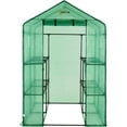 thumbnail image 2 of Machrus Ogrow Deluxe Walk-In Greenhouse with 2 Tiers and 8 Shelves - Green Cover, 2 of 6