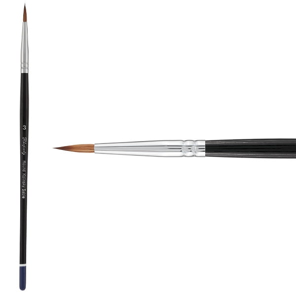 for Professional Watercolorists Gouaches Fluid Medias - Round 000 Creative Mark Rhapsody Kolinsky Sable Artist Watercolor Paint Brush Inks
