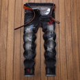 thumbnail image 1 of Casual Jeans Men Ripped Denim High-quality Hip Hop Design Trouser, 1 of 5