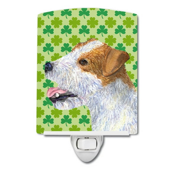 Jack Russell Terrier St. Patrick's Ceramic Night Light