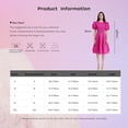 thumbnail image 5 of TiaoBug Womens Puff Sleeve Party Dress Babydoll A-Line Flared Evening Dress Formal Prom Gown White M, 5 of 7
