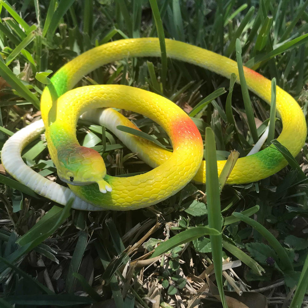 115cm Brown Fake Rubber Snake Realistic Reptile Animal Figure Joke Toy Prop 