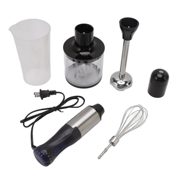 Batidora de mano multifuncional 4 en 1, procesador de alimentos de acero inoxidable, vaso mezclador de 700 ml, recipiente para moler carne de 500 ml
