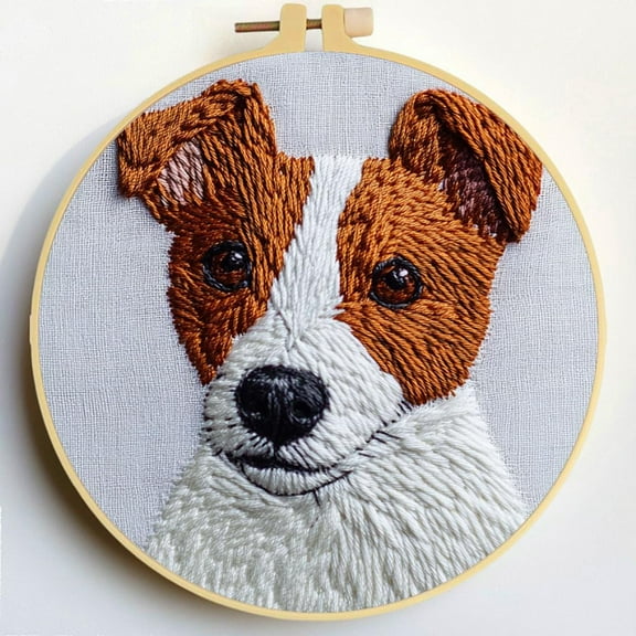 Punch Needle Kits Pointerr Dog Embroidery Starter Set with Hoop Easy for Beginners DIY Stress Relief Handmade Craft Hobby and Home Decor 20x20cm-6