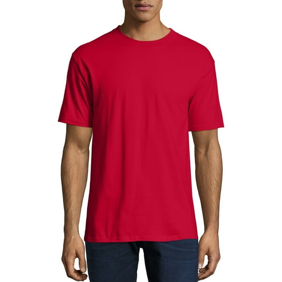 Hanes Men's and Big Men's Beefy-T Crew Neck Short Sleeve T-Shirt, Up To 6XL