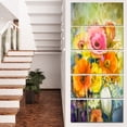 thumbnail image 1 of Gerbera Blanche Rose Rouge et Tulipes - Impression sur Toile Florale, 1 of 4