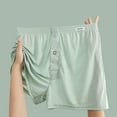 thumbnail image 4 of Wancir Men's Ice Silk Boxer Shorts Solid Color Loose Fit with Button Fly & Breathable Fabric, 4 of 4