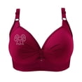 thumbnail image 3 of Wireless Bras for Women No Underwire, No Underwire Adjustable Full Coverage Supportlette Plus Size, Red XS-4XL,, 3 of 6