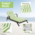 thumbnail image 4 of SDJPOI Outdoor Chaise Lounge Cushions, 72×21×3in Patio Chair Cushion for Pool & Beach（Grass White）, 4 of 6
