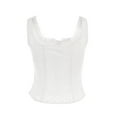 thumbnail image 3 of Lnzyyephy Women Button Tank Tops Ruffle Trim Eyelet Cutout Crop Tops Summer Sleeveless Basic Vest Aesthetic Clothes for Streetwear, 3 of 8