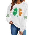 thumbnail image 1 of TaTaai Womens St Patricks Day Sweatshirt Long Sleeve Crewneck Casual Pullover Holiday Print Fleece Lined Top Gift, 1 of 6