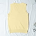 thumbnail image 4 of MESSUEN Sweater Vest Women Pull Over Sweaters Womens Cozy Sweaters for Women T Shirts for Women Womens Long Vest Women's Tops Casual Women’s Vest Yellow XS, 4 of 4